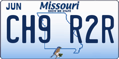 MO license plate CH9R2R