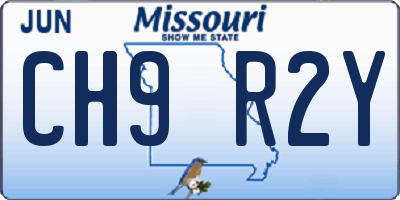 MO license plate CH9R2Y