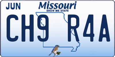 MO license plate CH9R4A