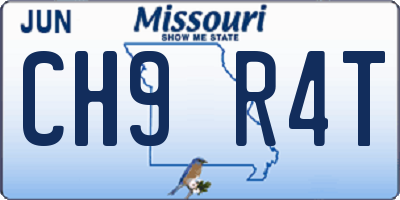 MO license plate CH9R4T