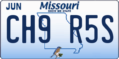 MO license plate CH9R5S