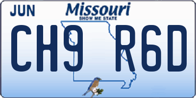 MO license plate CH9R6D