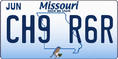 MO license plate CH9R6R