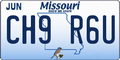 MO license plate CH9R6U