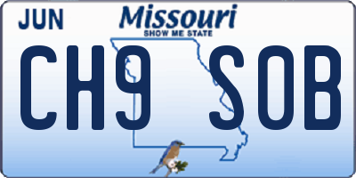MO license plate CH9S0B