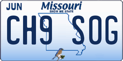 MO license plate CH9S0G