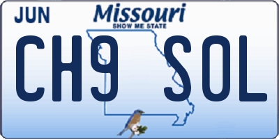 MO license plate CH9S0L