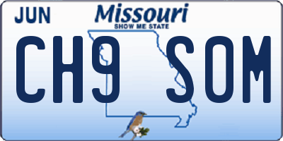 MO license plate CH9S0M