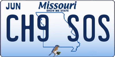 MO license plate CH9S0S