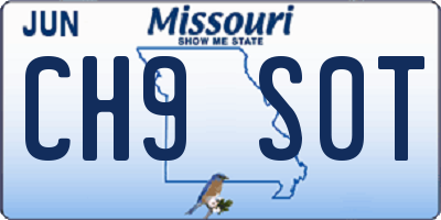MO license plate CH9S0T