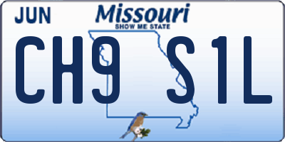 MO license plate CH9S1L