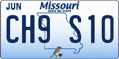 MO license plate CH9S1O
