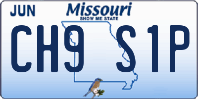 MO license plate CH9S1P