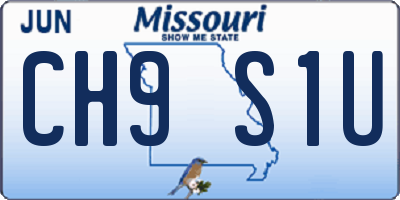 MO license plate CH9S1U