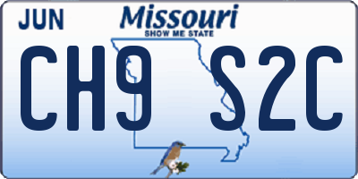 MO license plate CH9S2C
