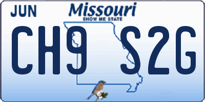 MO license plate CH9S2G