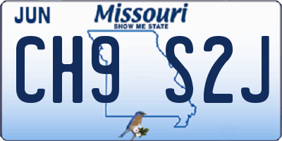 MO license plate CH9S2J