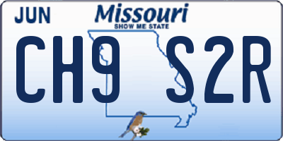 MO license plate CH9S2R