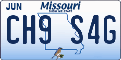 MO license plate CH9S4G