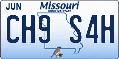 MO license plate CH9S4H