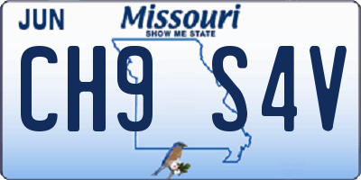 MO license plate CH9S4V