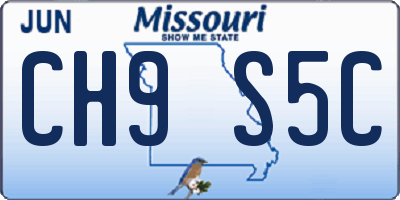 MO license plate CH9S5C