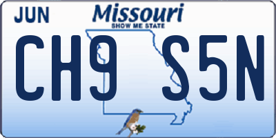 MO license plate CH9S5N