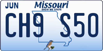 MO license plate CH9S5O