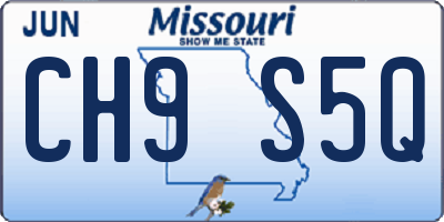 MO license plate CH9S5Q