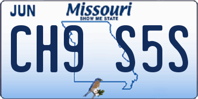 MO license plate CH9S5S
