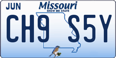 MO license plate CH9S5Y