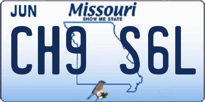 MO license plate CH9S6L