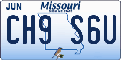 MO license plate CH9S6U