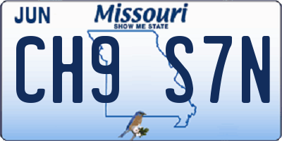 MO license plate CH9S7N