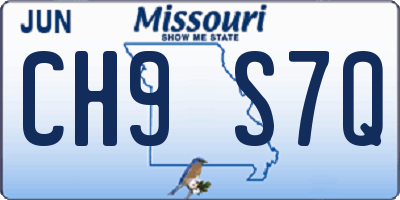 MO license plate CH9S7Q