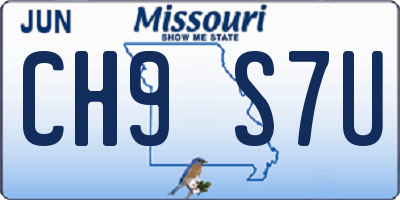 MO license plate CH9S7U