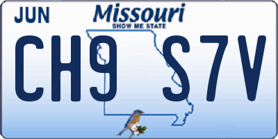 MO license plate CH9S7V
