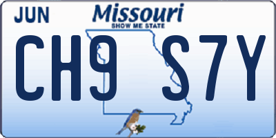 MO license plate CH9S7Y