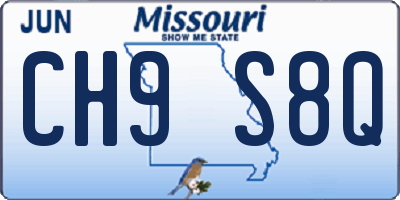 MO license plate CH9S8Q