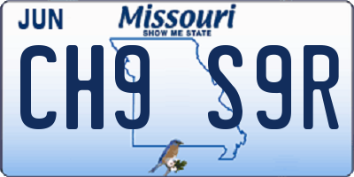 MO license plate CH9S9R
