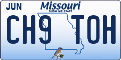 MO license plate CH9T0H