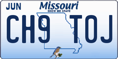 MO license plate CH9T0J