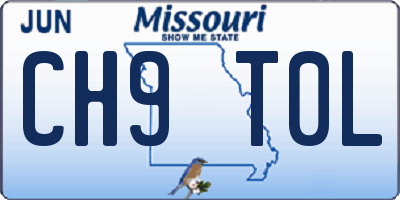 MO license plate CH9T0L