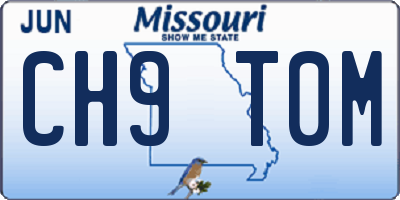 MO license plate CH9T0M