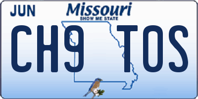 MO license plate CH9T0S