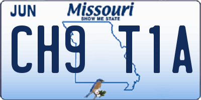 MO license plate CH9T1A