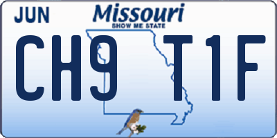 MO license plate CH9T1F