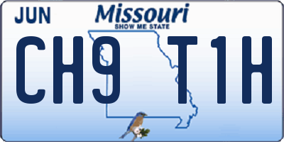 MO license plate CH9T1H