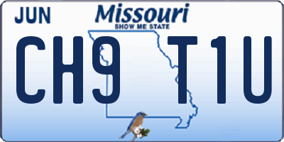 MO license plate CH9T1U