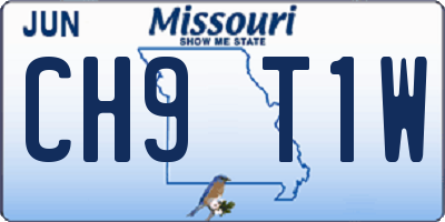 MO license plate CH9T1W